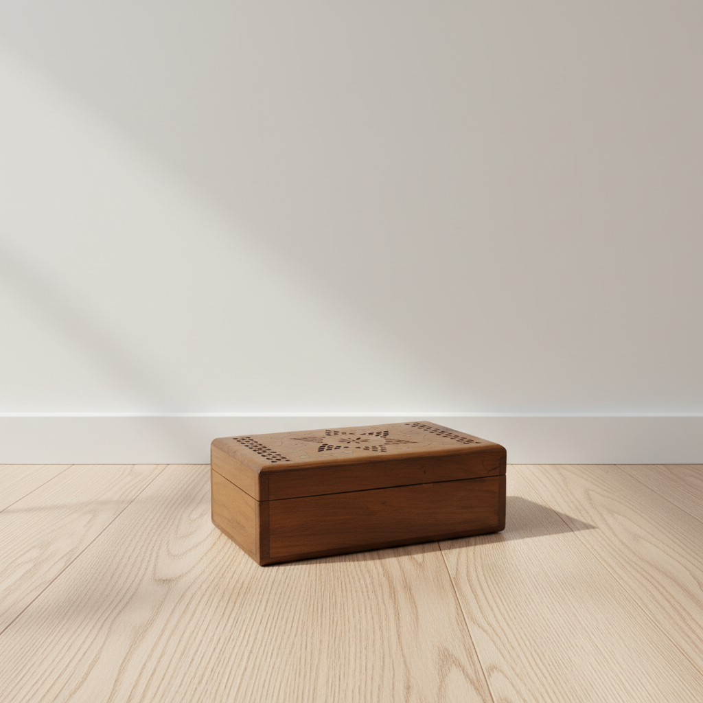 Decorative Hand-Carved Wooden Box