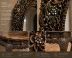 Hand-carved Wooden console