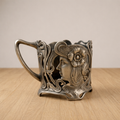 Antique Art Nouveau Silver Tea Glass Holder Duo