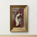 Handcrafted Framed Peacock Wall Art with 3D Carved Detail