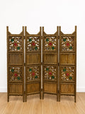 Thai walnut wood folding screen
