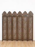 Thai walnut wood folding screen