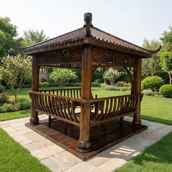 Asian Style Wooden Garden Gazebo Pavilion