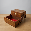 Handmade Sheesham Wood Jewelry Box with Brass Inlay