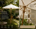 Beach umbrella , bamboo wood