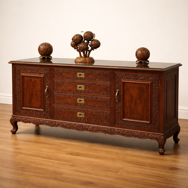 Royal Hand-Carved Sideboard Buffet