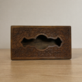 Hand-Carved Indian Wooden Tissue Box