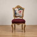 French Louis Style Chair with Floral Needlepoint