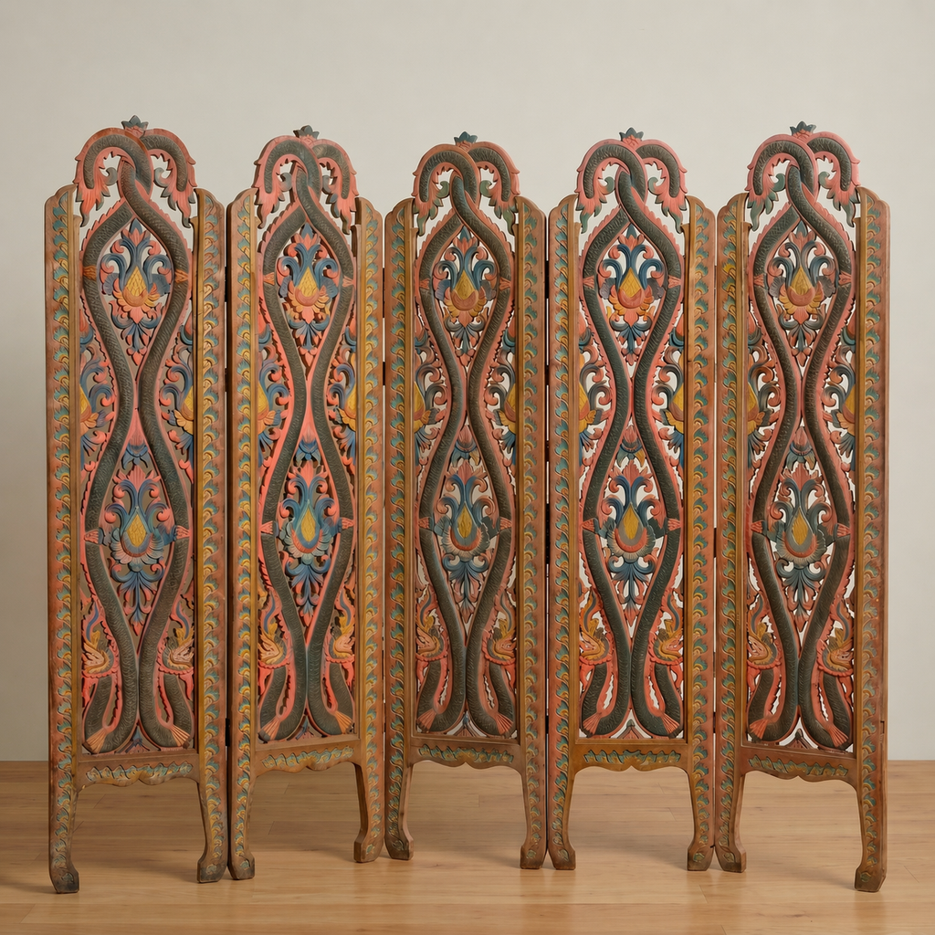 Decorative Wooden Folding Screen