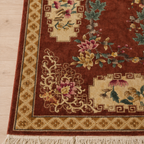 Handcrafted Chinoiserie Rug – Vintage Floral Luxury Carpet