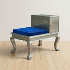 Vintage Storage Bench with Cushion