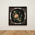 Handcrafted Floral Stone Inlay Wall Art