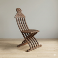 Hand-Carved Wooden Chair
