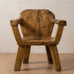 Rustic Solid Teak Wood Seating Set