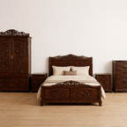 Hand-Carved Solid Rosewood Classic Bedroom Set