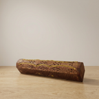 Handcarved Wooden Ashtray – Thai Wood with Brass Inlay