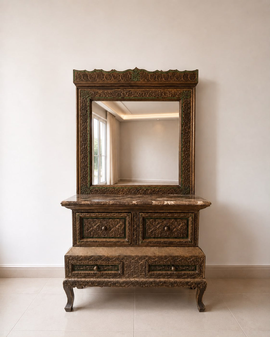 THAI HANDMADE WALNUT CABINET