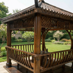 Asian Style Wooden Garden Gazebo Pavilion