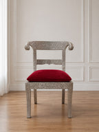 INDIAN HAND MADE SILVER PLATED TABLE & CHAIRS
