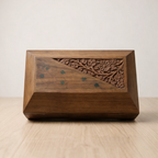 Handcarved Sheesham Wood Jewelry Box – Handmade Decorative Wooden Storage
