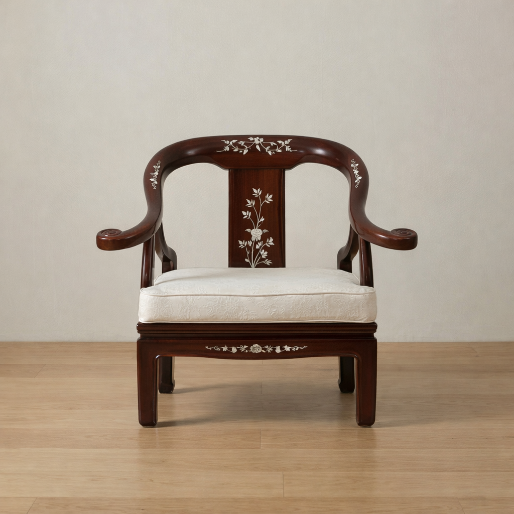 Rosewood Handmade Furniture Set 6pcs Mother of Pearl Inlay