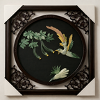 Handcrafted Bird Stone Inlay Wall Art