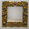 Handcrafted Ornate Wall Mirror with Bird & Floral Design