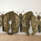 Antique Butterfly Wall Decor Set – Handmade Brass Inlay Design